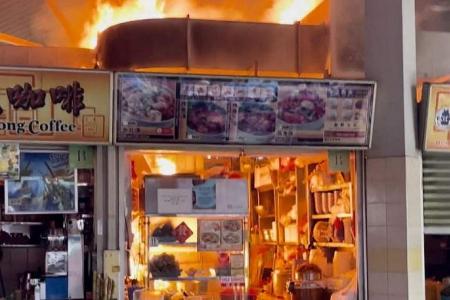 One injured, 40 evacuated after fire breaks out at Marsiling Lane hawker centre