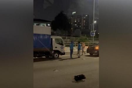 Motorcyclist killed in chain collision with lorry, three cars on PIE near Toa Payoh