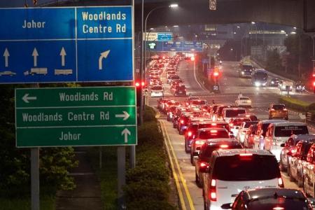 140 motorists caught over 2 weeks for traffic offences near Woodlands Checkpoint