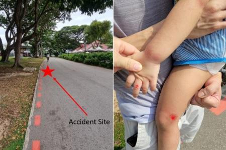 Cyclist crashes into mum, toddler at East Coast Park, and now, he’s not contactable