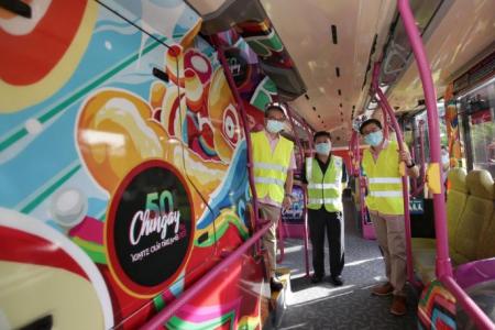 Buses designed like Chingay floats to ply the roads