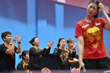 SEA Games: S'pore table tennis women upset by M'sia, face tougher route to final