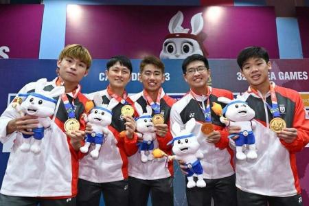 SEA Games: S'pore men’s table tennis team clinch gold for the first time since 2015
