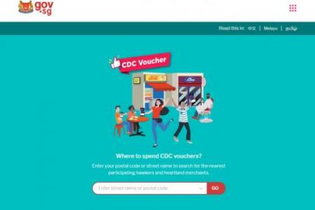 Households can check new website for nearby hawkers, merchants which accept CDC vouchers