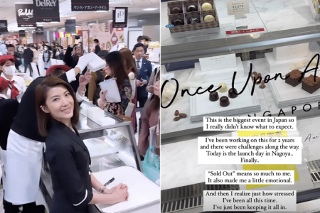 Actress Jeanette Aw opens her first chocolate pop-up in Nagoya