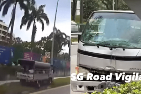 6 taken to hospital after lorry mounts kerb, knocks down lamp post in Buangkok 