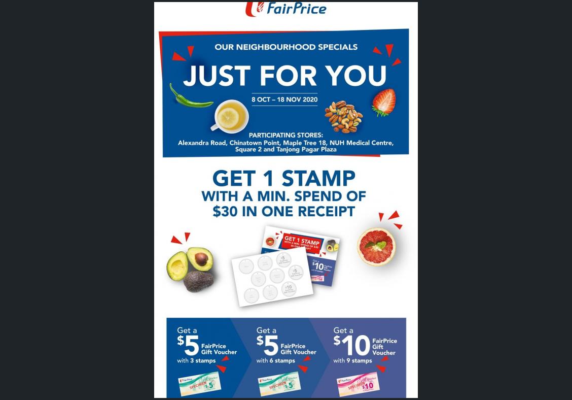 Collect stamps and win vouchers at FairPrice stores