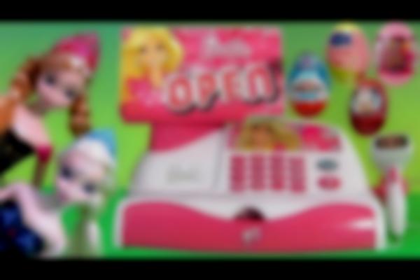 Barbie Cash Register Toy App Checkout Toy App-Rific Disney Princess Anna Elsa Surprise Frozen