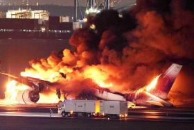 The airliner collided with a coast guard plane after landing at Tokyo’s Haneda Airport on the evening of Jan 2, 2024.