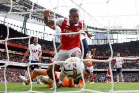 Arsenal&#039;s Gabriel Jesus scores their second goal.