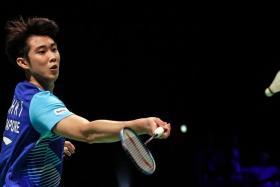 National shuttler Loh Kean Yew, pictured in an earlier round, was beaten by Malaysia&#039;s Lee Zii Jia in the Denmark Open semi-finals on Saturday.