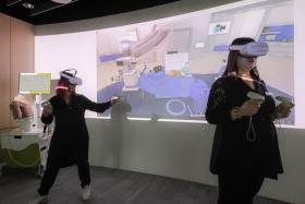 The augmented reality and virtual reality simulation studio in the new Smith+Nephew Academy at Alice@Mediapolis. The academy was officially opened on Nov 9, 2022.