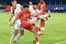 Young Lions captain Harhys Stewart in action during a SEA Games match against Vietnam in May.