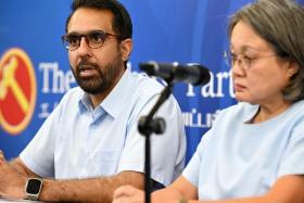 WP secretary-general and Leader of the Opposition Pritam Singh (left) told the press that Mr Perera and Ms Seah initially denied the allegations.
