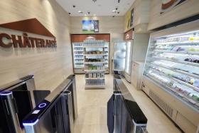 The new unmanned Chateraise store in Le Quest Shopping Mall at Bukit Batok is monitored by CCTV cameras and motion sensors. 