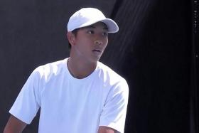 Singapore player Bill Chan at the Australian Open junior championships.