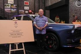 Photos of the retro-styled car were shared on Sultan Ibrahim Iskandar's Facebook page.