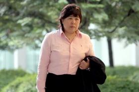 Phoon Chiu Yoke, better known as “Badge Lady”, at the State Courts in May. She had been sentenced to 16 weeks’ jail in 2021.