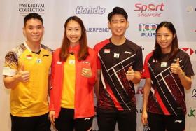 Singapore&#039;s leading shuttlers: (from left) mixed doubles pair Terry Hee and Tan Wei Han, former men&#039;s singles world champion Loh Kean Yew and women&#039;s singles player Yeo Jia Min have a challenging task at the Malaysian Open starting on Jan 10.
