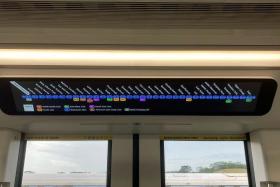 The upgraded screens display station arrival information together with the route map, and indicate which side the train doors will open.