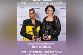 Actresses Anjana Vasan (left) and Patsy Ferran were named joint winners of the Natasha Richardson Award for Best Actress.