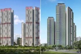 The Bukit Merah Ridge (left) and Ghim Moh Ascent BTO projects were launched for sale on May 27, 2022.