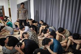 A police raid in Batam city netted dozens of Chinese nationals who are said to be behind an online love scam syndicate.