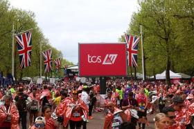 Athletics - London Marathon - London, Britain - April 21, 2024  General view of the participants after finishing the marathon REUTERS/Matthew Childs