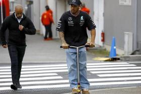 Formula One F1 - Japanese Grand Prix - Suzuka Circuit, Suzuka, Japan - April 5, 2024 Mercedes' Lewis Hamilton after practice REUTERS/Issei Kato