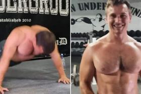 Mr Lucas Helmke from Brisbane, Australia, did 3,206 push-ups in an hour to break the previous record of 3,182