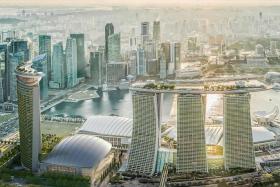 The latest artist’s impression released by MBS shows the entertainment arena positioned between its existing property and the fourth tower. 