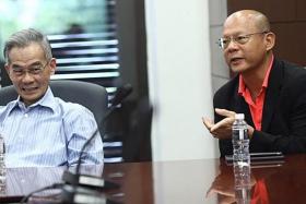 NUS law professor Hans Tjio (right) called the late Professor Tan Yock Lin (left) a &quot;legal giant&quot;.