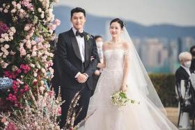 South Korean celebrity couple Hyun Bin (left) and Son Ye-jin donated 150 million won (S$151,000) to support children in need.