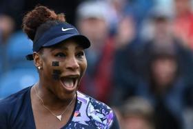 US player Serena Williams wins the doubles contest with Tunisia&#039;s Ons Jabeur against Spain&#039;s Sara Sorribes Tormo and Czech Republic&#039;s Marie Bouzkova.