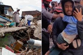 A six-year-old boy was pulled out of the rubble in Cianjur, West Java on Nov 23 following a 5.6-magnitude earthquake on Nov 21. 