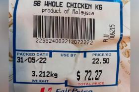What appeared to be one bird came in at 3.212kg and was on sale for an exorbitant price of $22.50 per kg.