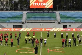 A minute of applause was held before the match at Jalan Besar Stadium on July 19, 2022.