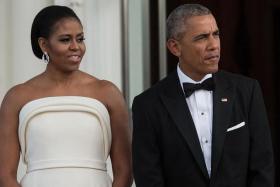 The Obamas did not have their ceremony while Republican President Donald Trump held power.
