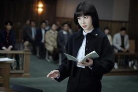 Actress Park Eun-bin plays a woman with autism who is a brilliant but awkward lawyer in the K-drama.