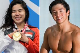 Yip Pin Xiu (left) and Toh Wei Soong were named Sportswoman and Sportsman of the Year respectively at the Singapore Disability Sports Awards.