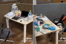 A video posted on TikTok claimed that many Items left on desks at a library at the National University of Singapore to reserve seats had been there for a week.