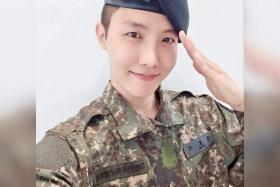 BTS member J-Hope shared his latest army photos with his fans on the Weverse platform on Wednesday.