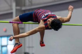 Singapore’s Kampton Kam has set a new indoor high jump national record with a 2.20m effort on Feb 10.