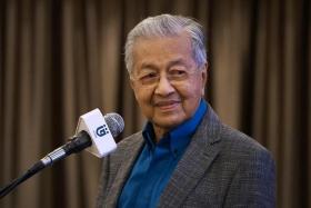 Former Malaysian premier Mahathir Mohamad said Malaysian Malays risked losing their political power.