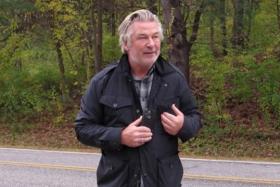 Alec Baldwin made his first on-camera comments (above) on the death of cinematographer Halyna Hutchins after he and wife were intercepted by reporters in Manchester, Vermont.