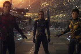 (From left) Paul Rudd, Kathryn Newton and Evangeline Lilly in Ant-Man And The Wasp: Quantumania. The movie took in US$225 million globally.