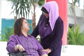 FIERCELY PROTECTIVE: Miss Nurul Nabilah Mohamad Faud and her mother, Madam Zariah Abbas.
