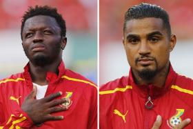 Ghana have sent midfielders Sulley Muntari (left) and Kevin-Prince Boateng (right) packing ahead of their crucial Group G clash against Portugal. 