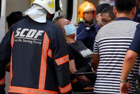INJURED: The man was taken to Changi General Hospital. 