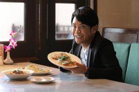 FOODIE: Veteran TV host Spencer Leung loves the spicy food here, but said Hong Kong&#039;s wonton noodles is the best in the world. 